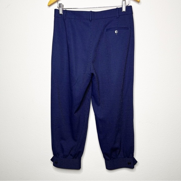 Ralph Lauren Purple Label Wool Navy with White Pin Striped Equestrian Pants - Picture 5 of 8